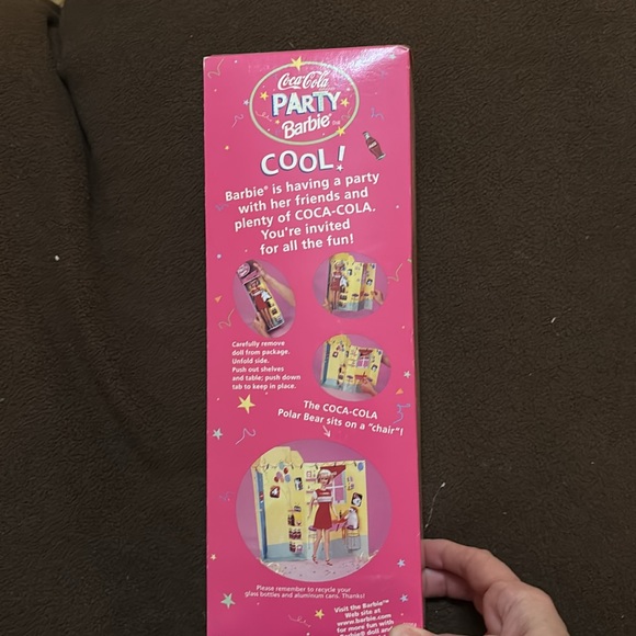 NIB coca-cola party barbie red dress with coke polar bear - Picture 3 of 6